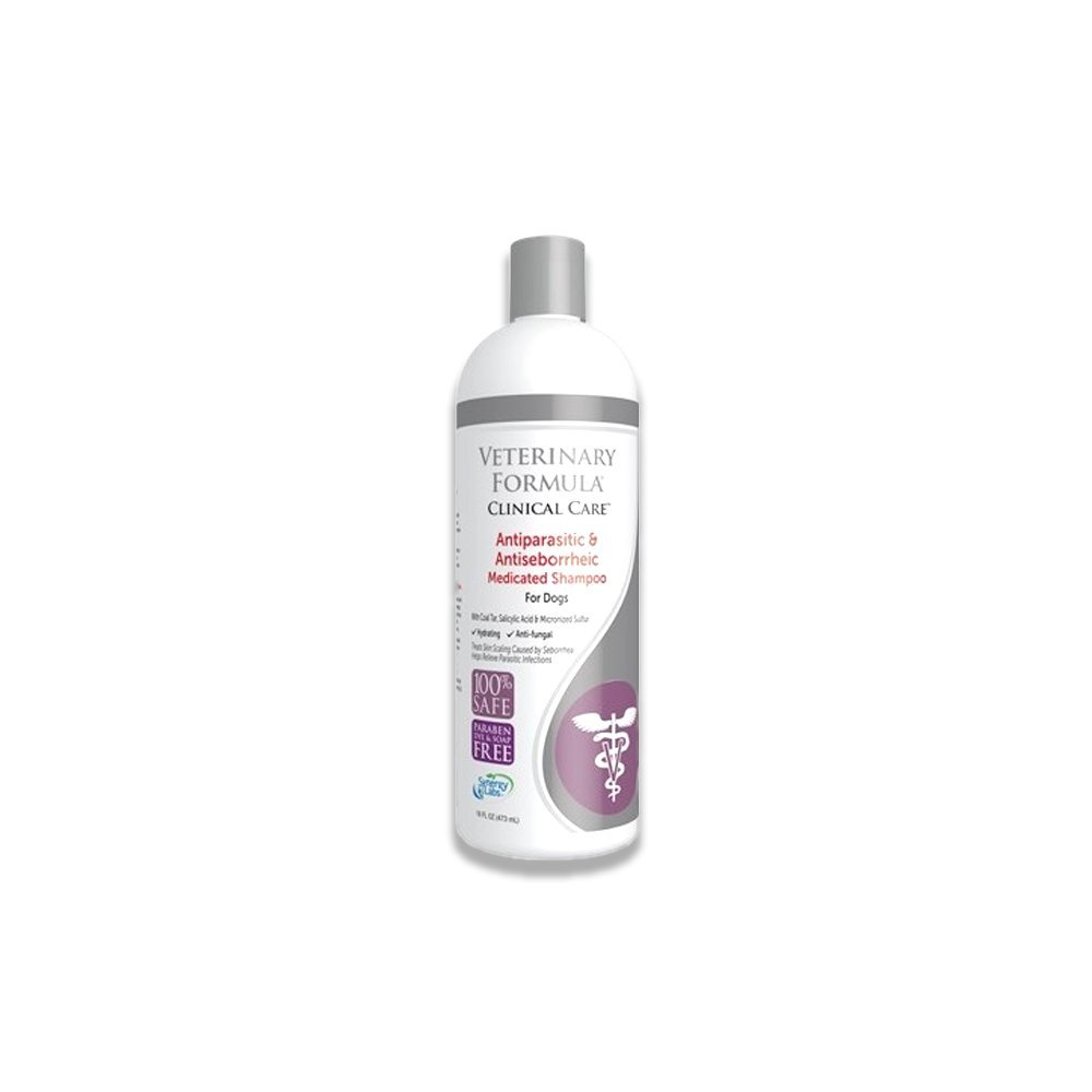 Synergylab Veterinary Formula Clinical Care Antiparasitic And Antiseborrheic Dog Shampoo - 473 ML