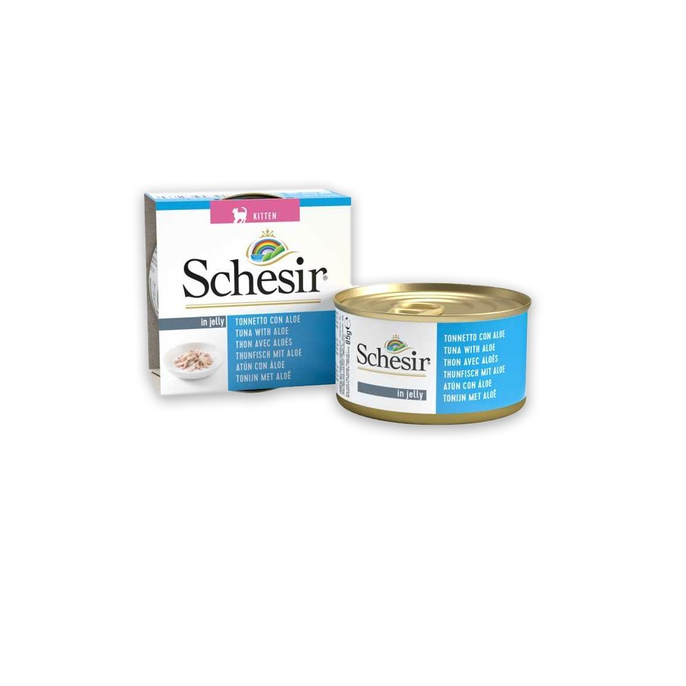 Schesir Cat Wet Food Can Kitten Tuna With Aloe - (85G X 14PC)