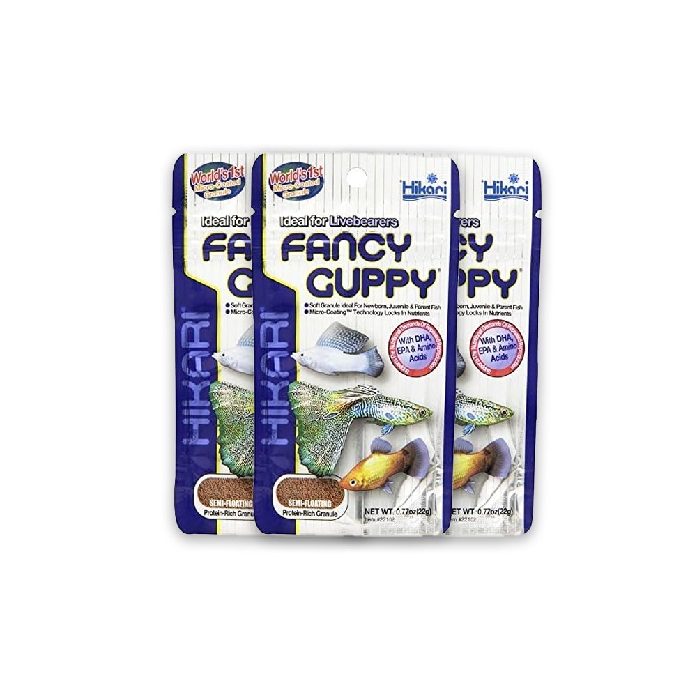 Hikari Usa Tropical Fancy Guppy For Pet Health - 0.77 OZ (Pack Of 3)
