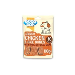 Good Boy Crunchy Chicken And Rice Bones Dog Treats - 100G