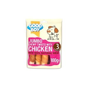 Jumbo Chicken Chewy Twists - 100G