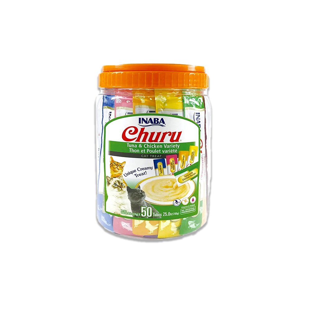 Inaba Churu Tuna And Chicken Varieties - 50 Tubes
