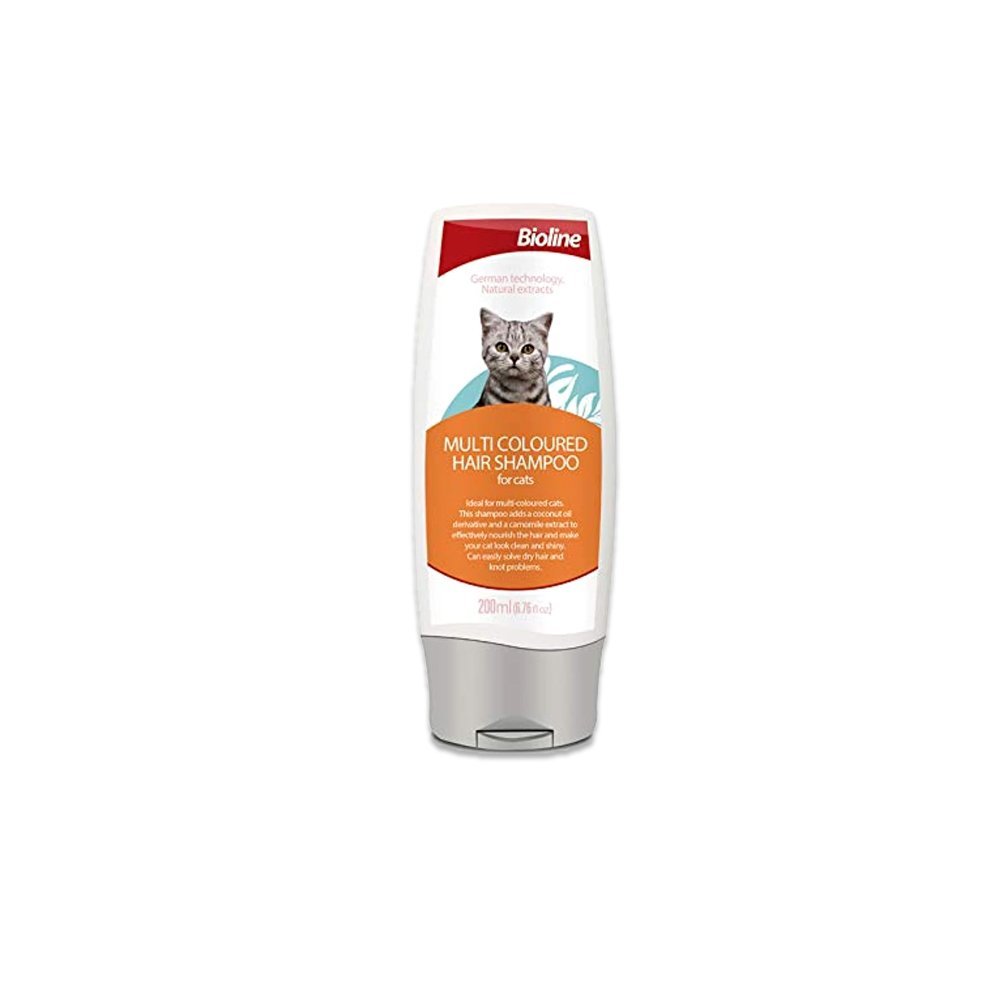 Bioline Multi Coloured Hair Shampoo For Cat - 200ML