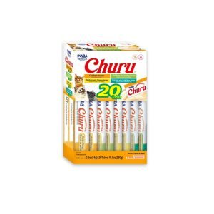 Inaba Churu Cat Treats  Gain Free Chicken Variety  - 0.5 OZ (20 Tubes)