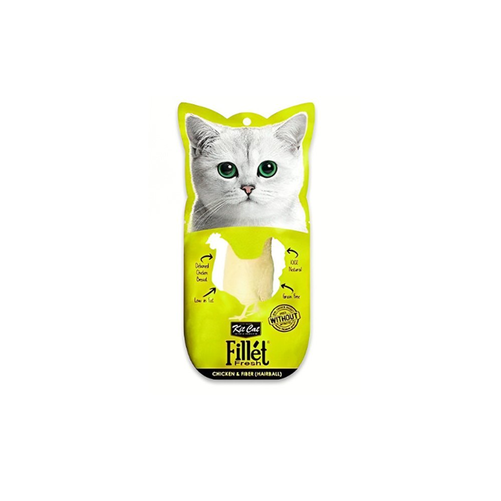Kit Cat Fillet Fresh Chicken And Fiber Hairball - 30G
