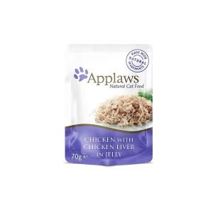 Applaws Natural Cat Food Chicken With Liver Jelly - 70G (Pack Of 16)