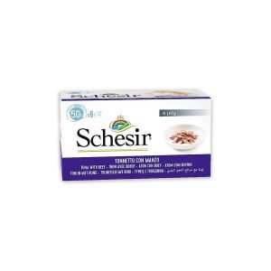 Schesir Cat MultiPACK Can Tuna With Beef - (6X50G)