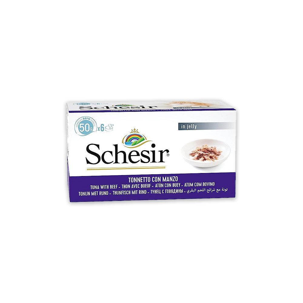 Schesir Cat MultiPACK Can Tuna With Beef - (6X50G)