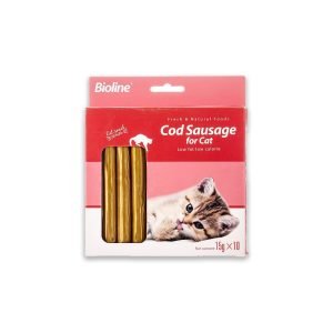 Bioline Cod Sausage Tasty Snacks For Cat - 10 PC