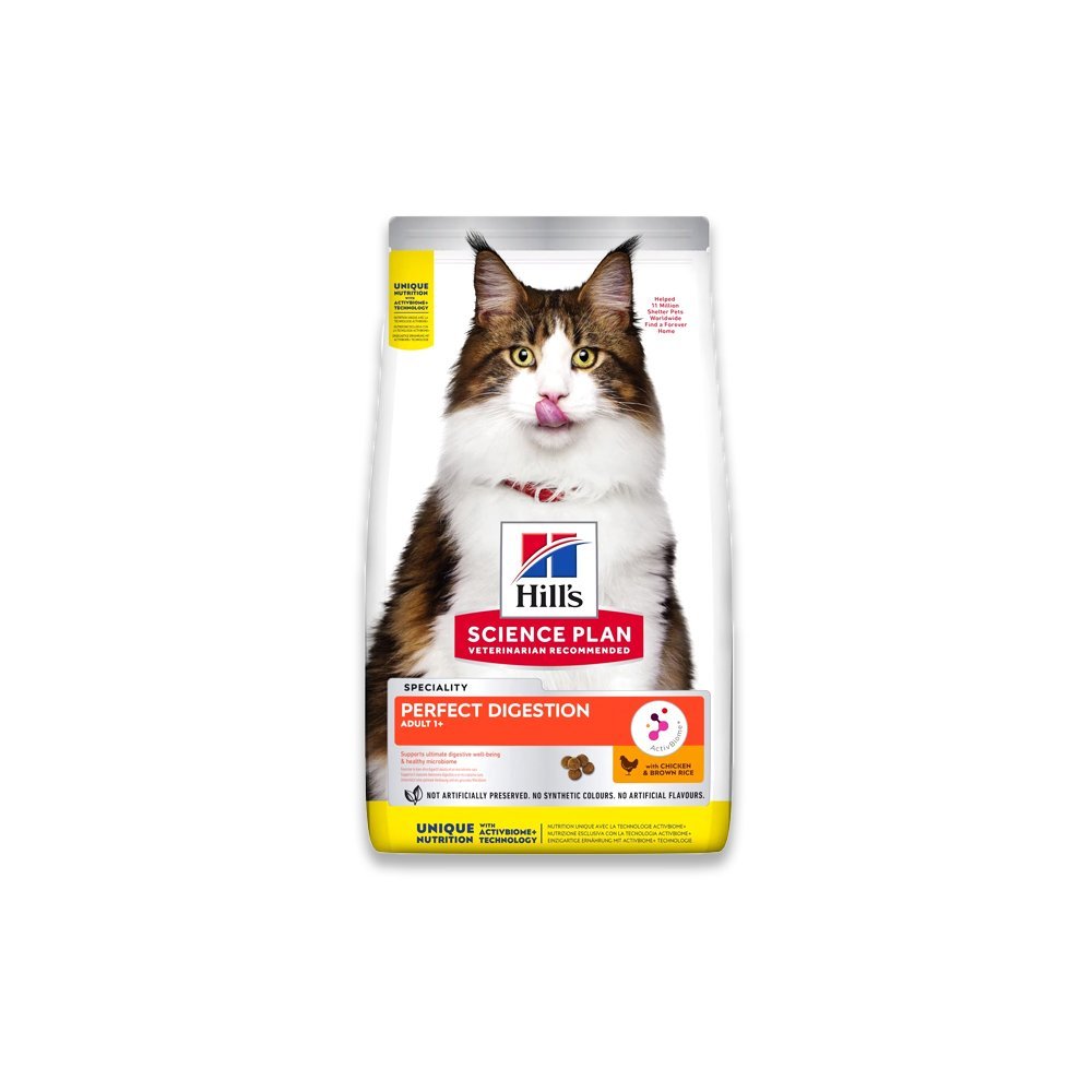 Hills Science Plan Perfect Digestion Adult 1+ Cat Food With Chicken & Brown Rice - 3 KG