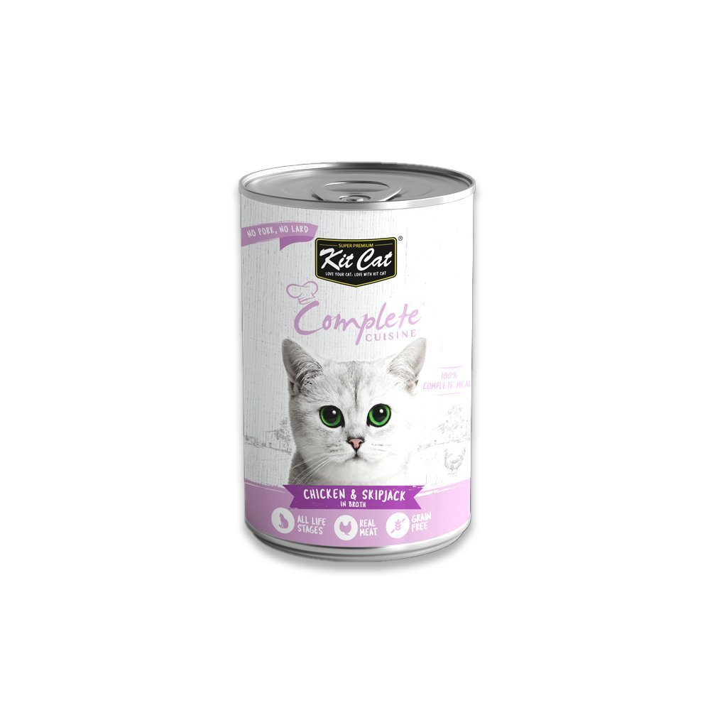 Kitcat Kit Cat Complete Cuisine Wet Food Chicken And Skipjack In Broth - 150G