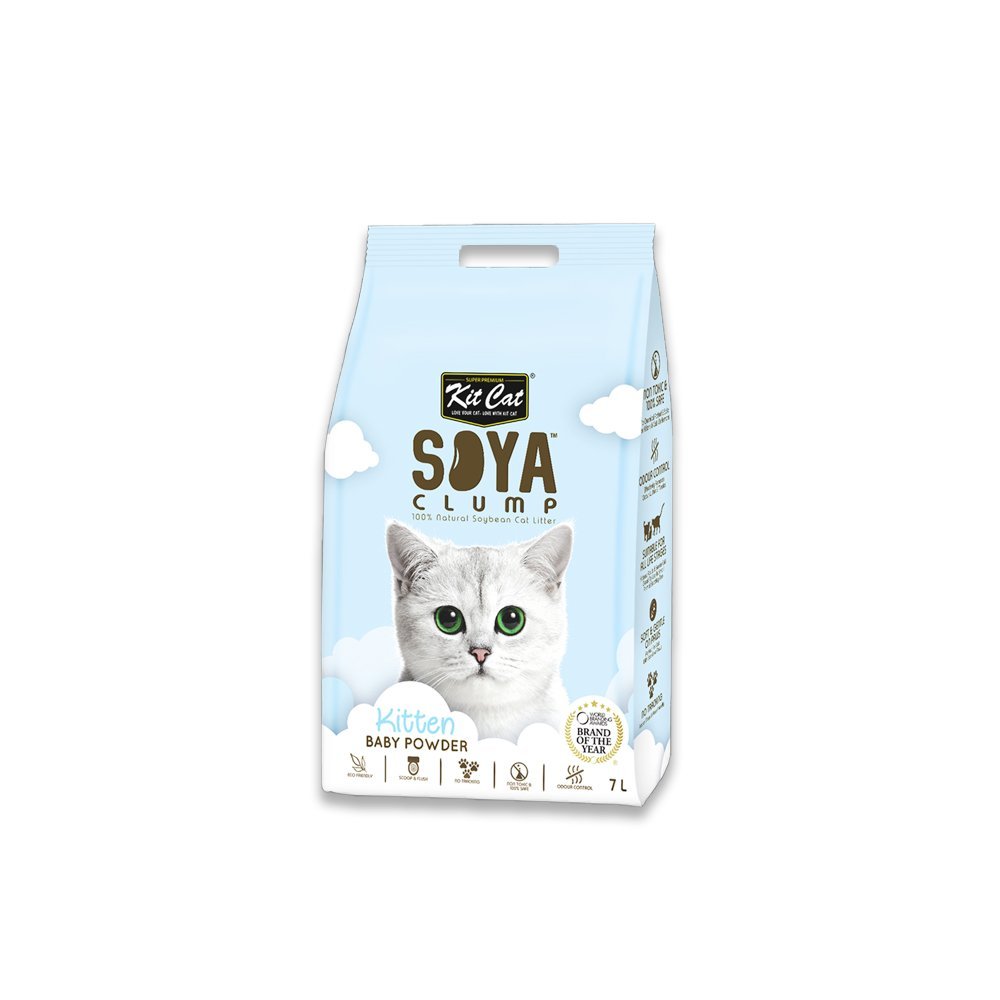 Kitcat Soybean Litter Soya Clump Kitten Baby Powder - 7L