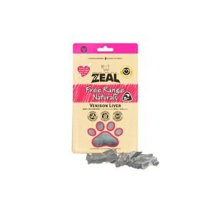 Zeal Free Range Natural Venison Liver Dog Treats - 125G