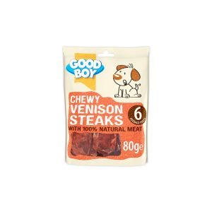 Armitage Good Boy Chewy Venison Steaks Dog Treats - 80G