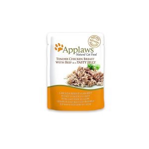 Applaws Natural Cat Food Chicken With Beef - 70G (Pack Of 16)