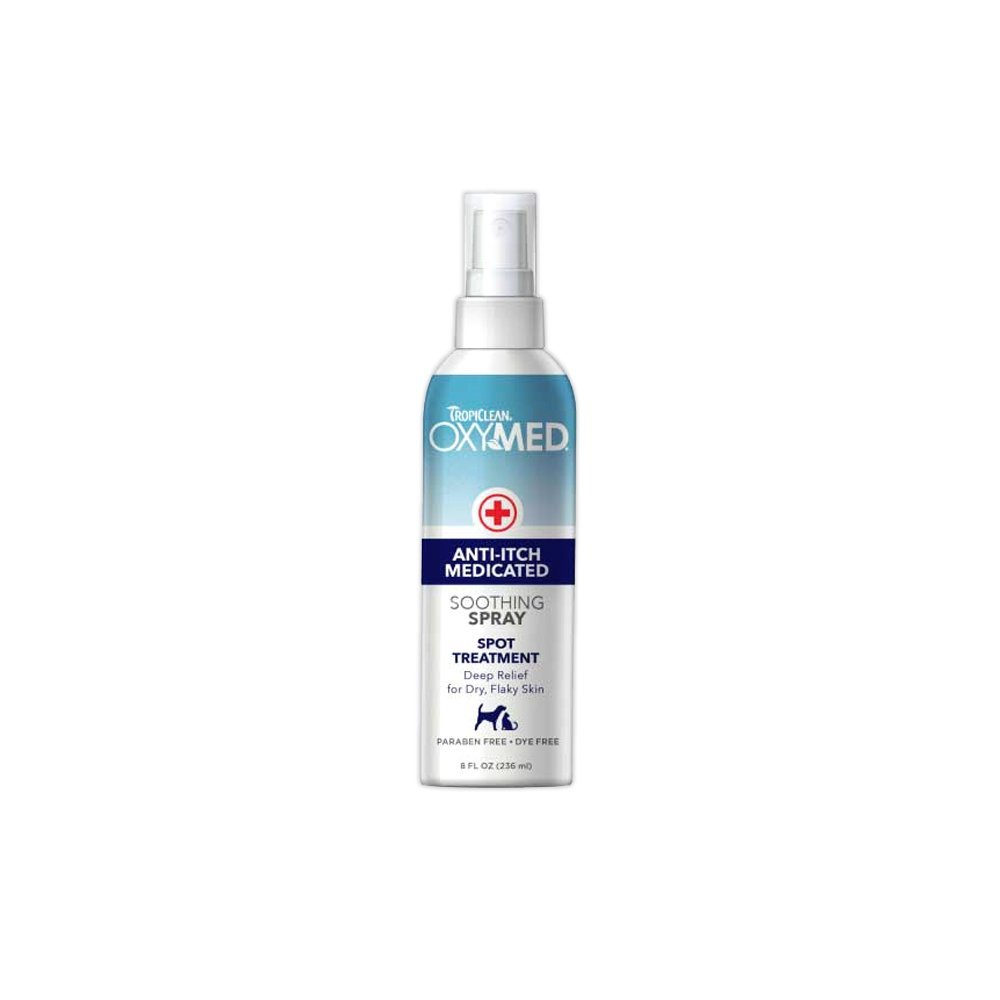 Tropiclean Oxymed Medicated Cat And Dog Itch Relief Spray - 8 Ounce