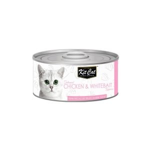 Kit Cat Deboned Chicken And Whitebait Toppers Canned Cat Food - 80G