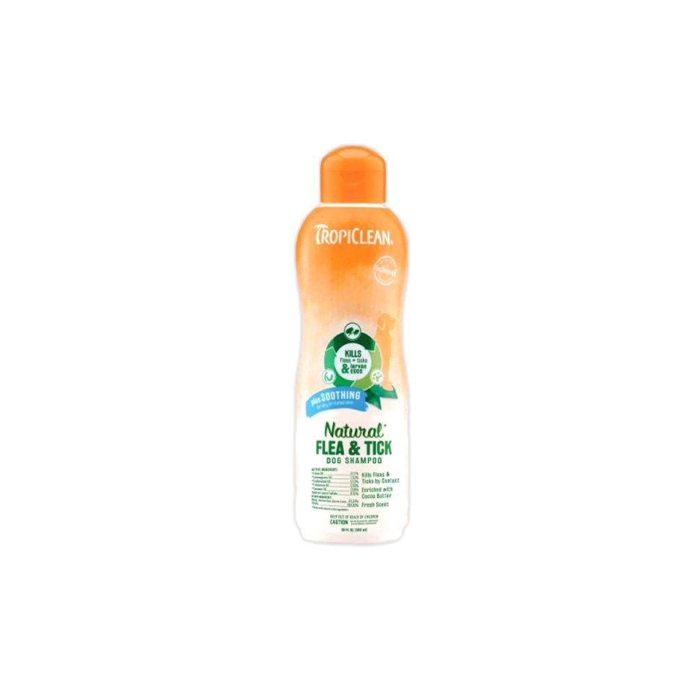 Tropiclean Natural Flea And Tick Soothing Shampoo For Dogs - 20 OZ