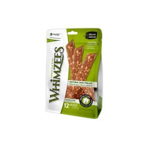 Whimzees Natural Gain Free Dental Dog Treats Veggie Strip Medium -12+2PC (360G+60G)