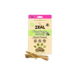 Zeal Free Range Natural Venison Tendons Dog Treats - 125G