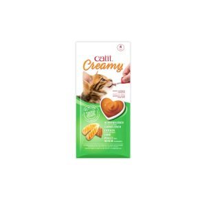 Catit Creamy Lickable Treats For Cat Chicken And Lamb Flavor - 4X10G