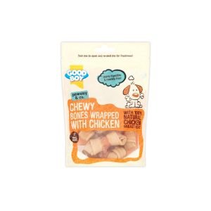 Armitage Good Boy Wrapped Made With Natural Chicken Chewy Bones Dog Treats - Pack Of 7