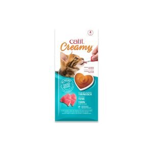 Catit Creamy Lickable Treats For Cat Tuna Flavor - 4 X 10G