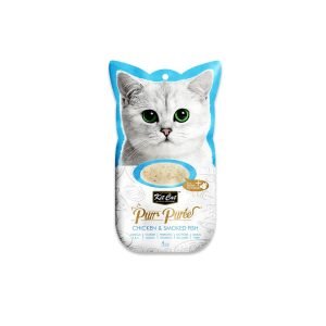 Kit Cat Purr Puree Chicken And Smoked Fish Wet Cat Treat Tubes - 15G