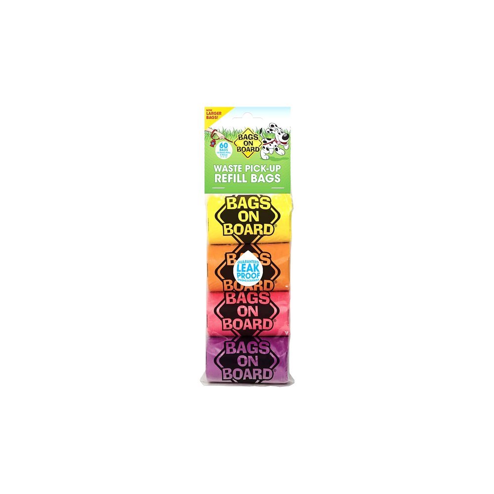Bags On Board Refill Bags Rainbow Roll Multi-Colour 60 Bags 4 X 15