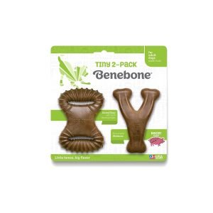 Benebone Wishbone Bacon Flavor And Dental Chew For Ag Gessive Chewers Dog