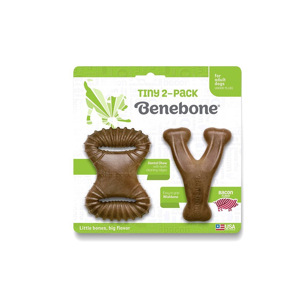 Benebone Wishbone Bacon Flavor And Dental Chew For Ag Gessive Chewers Dog