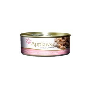 Applaws Natural Cat Food Wet Foods Tuna Fillet With Prawn - 156G (Pack Of 24)