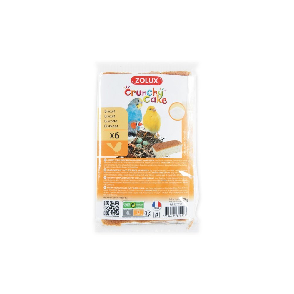 Zolux Crunchy Cake Growth Biscuits - 6 PC