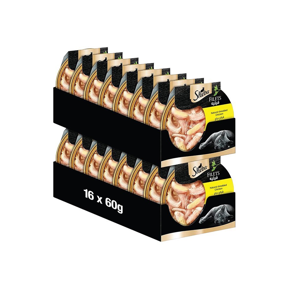 Sheba Filets Chicken Wet Cat Food - 60G (Pack Of 16)