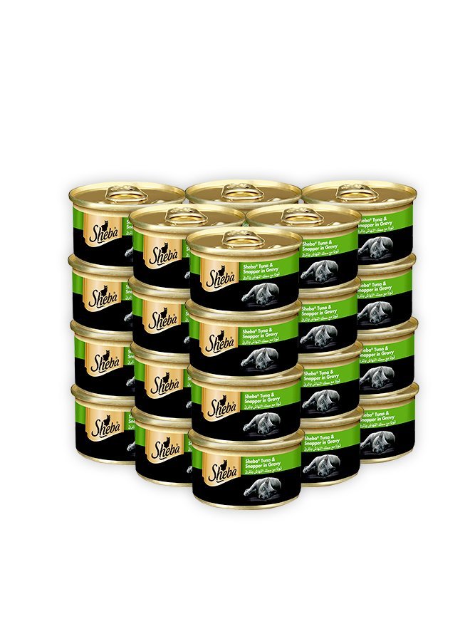 Sheba Tuna and Snapper Wet Cat Food - 85G (Pack Of 24)