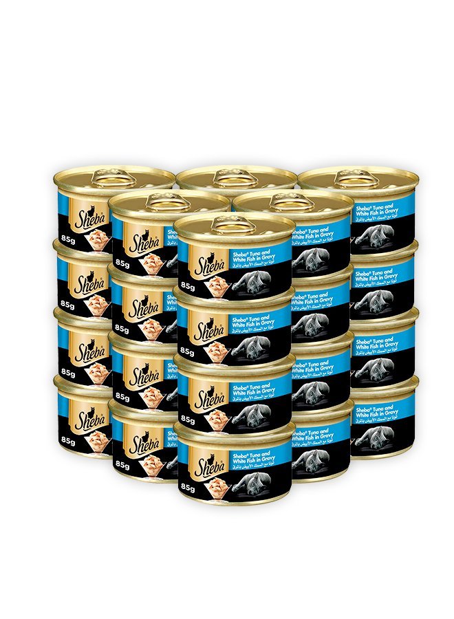 Sheba Cat Food Tuna & White Fish - 85G (Pack Of 24)