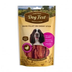 Dog Fest Duck Fillet On A Chewy Stick For Adult Dogs Treats - 90G