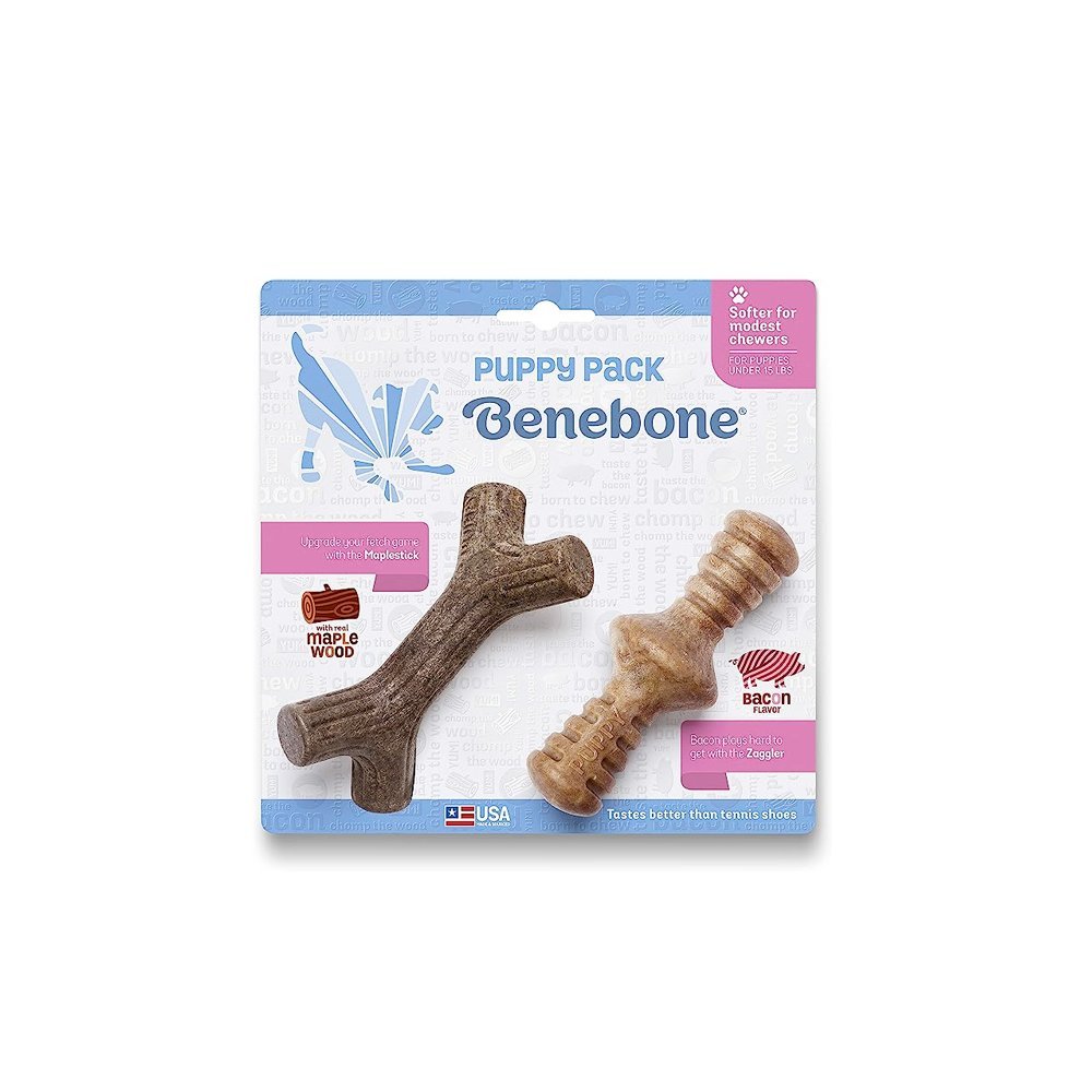 Benebone Puppy Pack Stick And Zaggler Bacon Flavor
