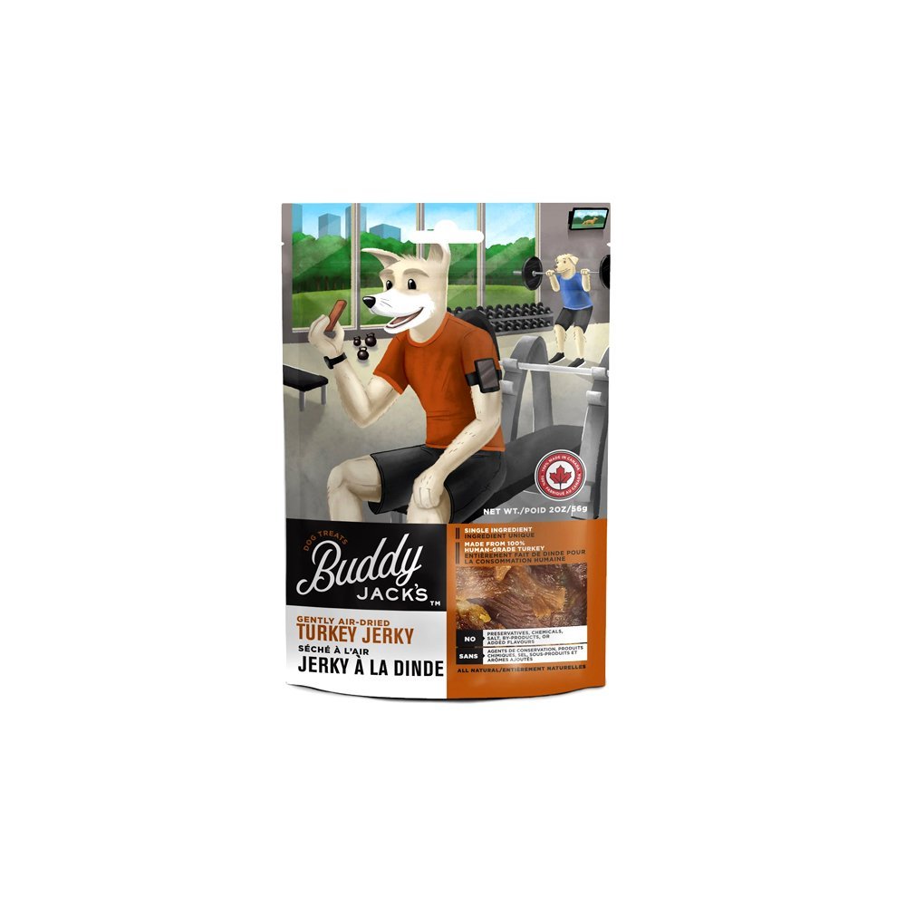 Buddy Jack'S Air Dried Turkey Jerky Dog Treats - 2 OZ