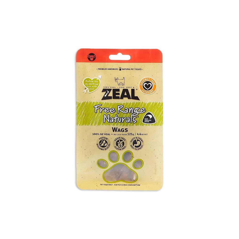Zeal Free Range Natural Wags Dog Treats - 125G