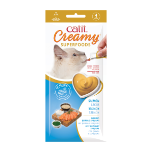 Catit Creamy Superfood Treats Salmon Recipe - 12pk/box